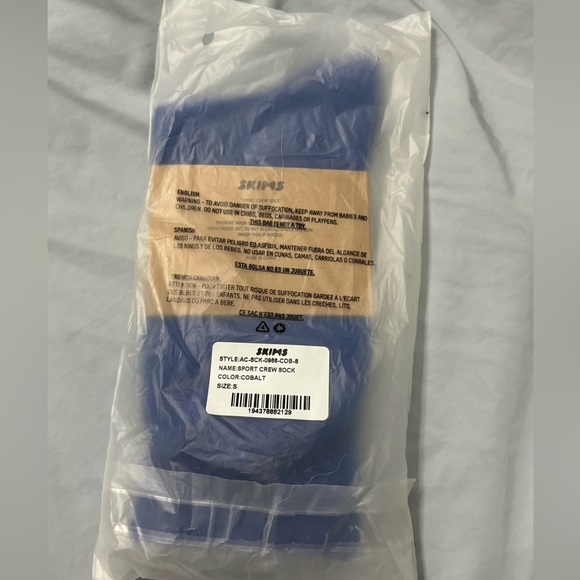 SKIMS cobalt blue sport socks NWT - Picture 2 of 3
